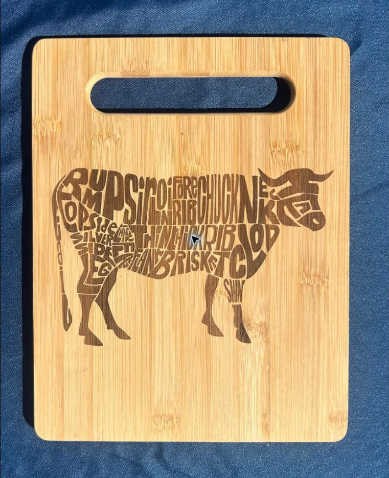 Engraved butcher-chart board