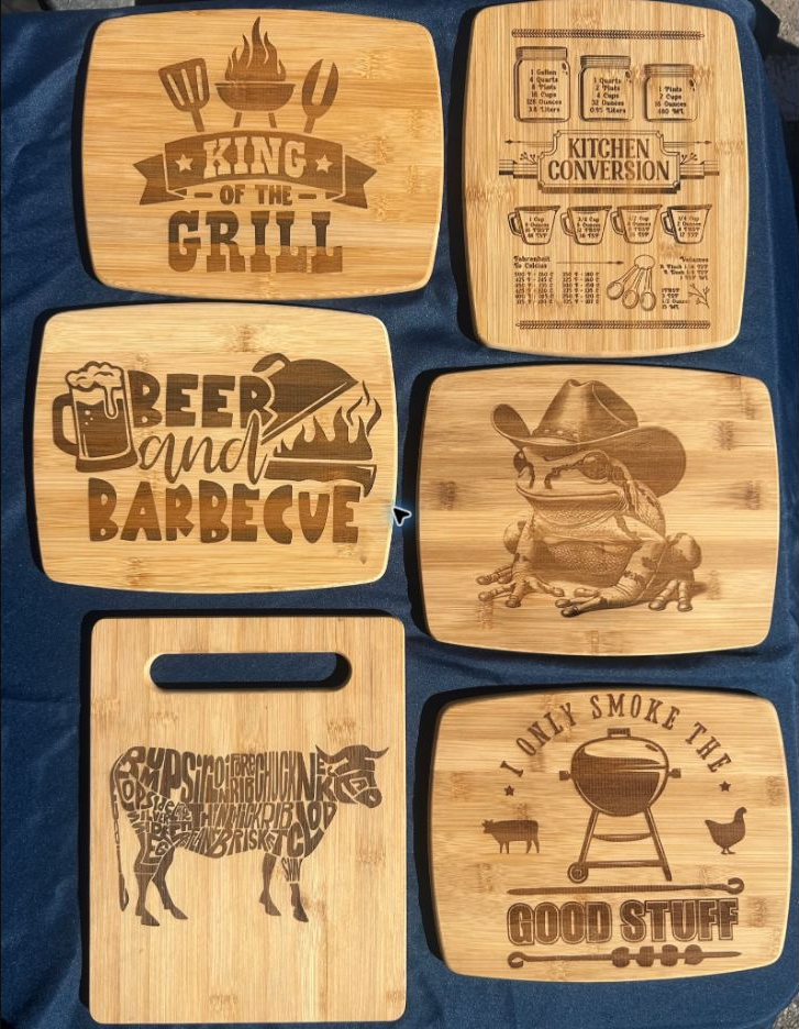 Collection of engraved wood designs